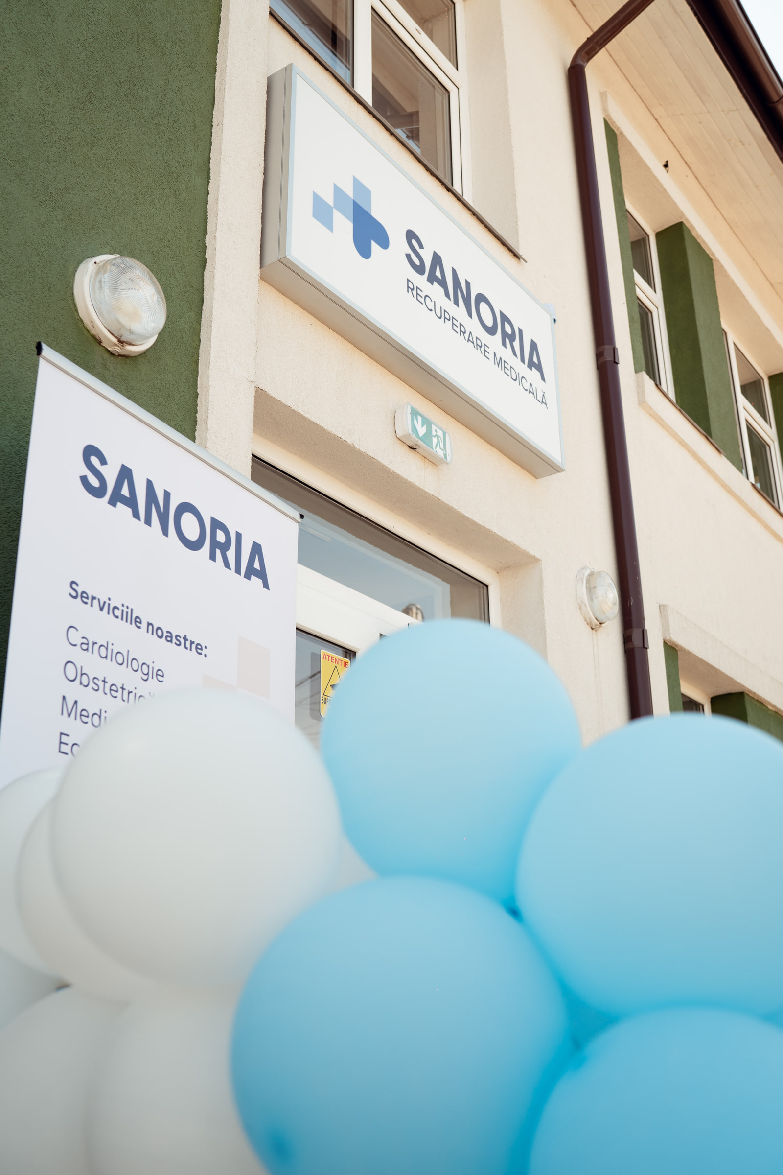 Exteriorul Centrului Medical Sanoria Scobinți